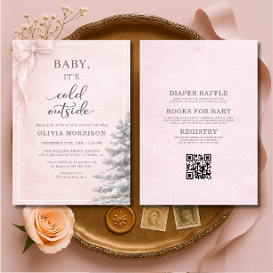 All in One Baby It's Cold Outside Bogen Baby Showe Einladung