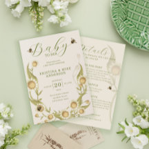 All in One Baby to Bee QR Code Dusche Einladung