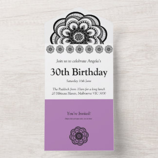 All in one Birthday Invite All In One Einladung