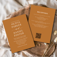 All in one Boho Copper Bronze QR Code Hochzeit