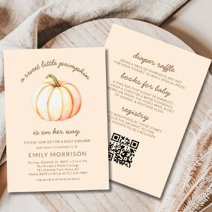 All in One Boho Süße Kleine Kürbis-Baby-Party Einladung