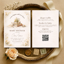 All in One Book New Chapter Begins Baby Shower Einladung