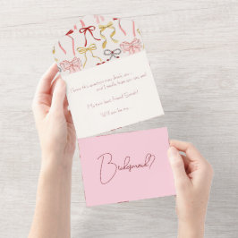 All in One Bridesmaids Card All In One Einladung
