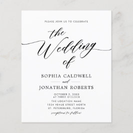 All in one Budget Kalligrafie Hochzeitseinladung