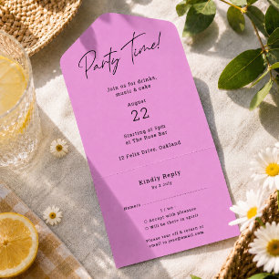 All-In-One-Einladung   Party-Abreiß-RSVP-Einladung All In One Einladung