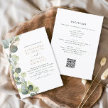 All in one Eukalyptus QR Code Wedding Greenery Einladung<br><div class="desc">Machen Sie sich bereit, den Ton für Ihre bevorstehende Hochzeit mit unserer schönen und preisgünstigen alles in einem QR-Code eucalyptus Hochzeit Einladungen. Diese Einladungen zeichnen sich durch ein atemberaubendes Eukalyptusdesign aus, das eine Touch der Natur zu Ihrem besonderen Tag macht. Mit einem günstigen Preis-Leistungs-Verhältnis können Sie die perfekte Einladung erhalten,...</div>