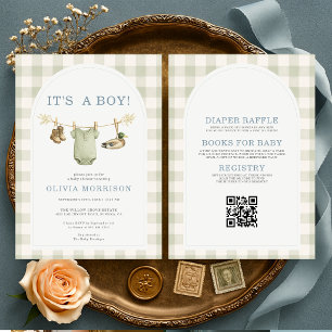 All in One It's a Boy Entenjagd-Baby Shower Einladung