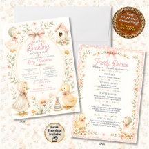 All-in-One Little Duckling Baby Shower Invitation