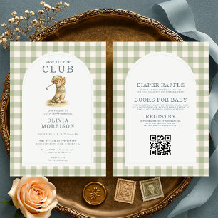 All in One Neu im Club Golf Bär Baby-Party Einladung