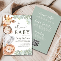 All in One Oh Baby Safari Boy's Baby Shower