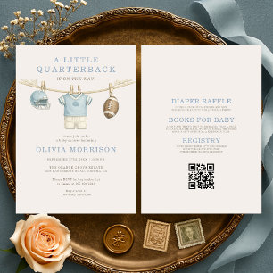All in One Quarterback Football Baby Shower Einladung