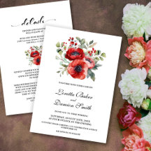 All in one Red Floral Wedding