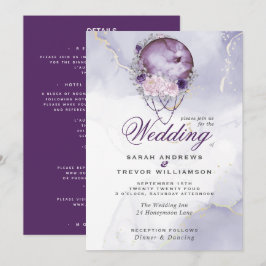 All in One Wedding Celestial Full Moon Amethyst I Einladung