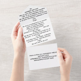 All in One Wedding Einladung