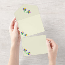 All in One Wedding InviteTulips