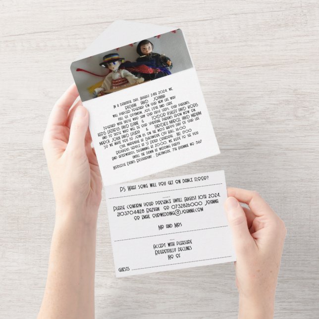 All in one Wedite All In One Einladung (Abreißen)