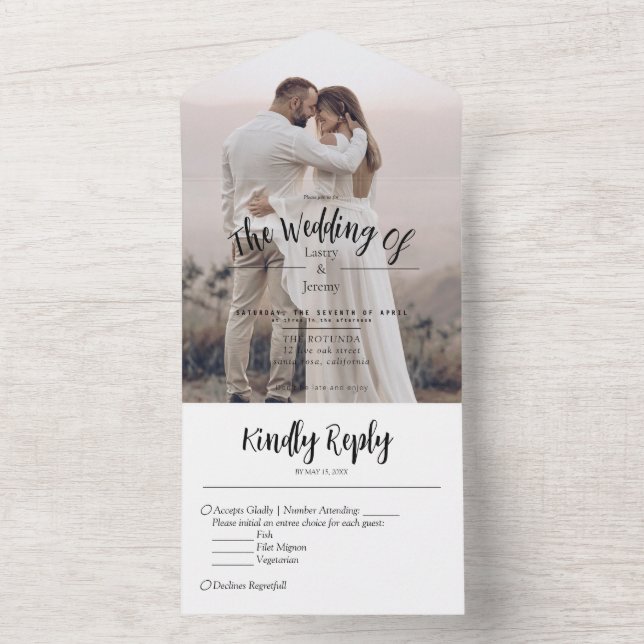 All in one Wedite All In One Einladung (Innen Boden)