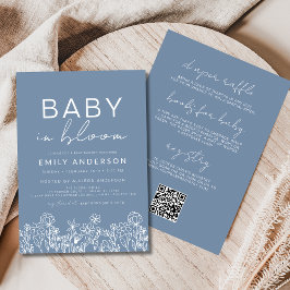 All in One Wildblume Baby in Bloom Baby Dusche Einladung