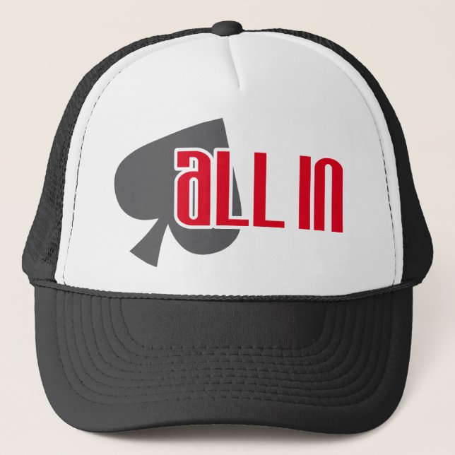 All In Pik Spades Truckerkappe (Vorderseite)