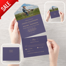 All Inclusive Lila Lavender FOTO Wedding RSVP