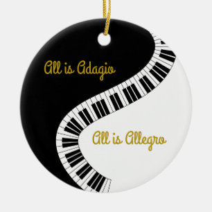 "All is Adagio" Musik Stille Nacht Keramik Ornament