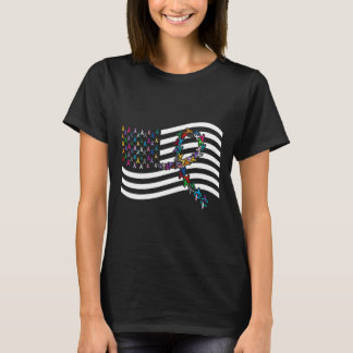 All Krebs Problem Uns Flagge Alle Bänder Welt Kreb T-Shirt