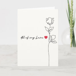 All meine Liebe Rosenkarte Karte
