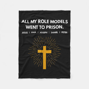 All meine Vorbilder kamen ins Gefängnis Jesus Lust Fleecedecke