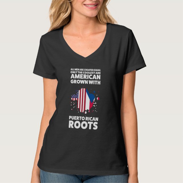 all men are created equal puerto rican roots Puert T-Shirt (Vorderseite)
