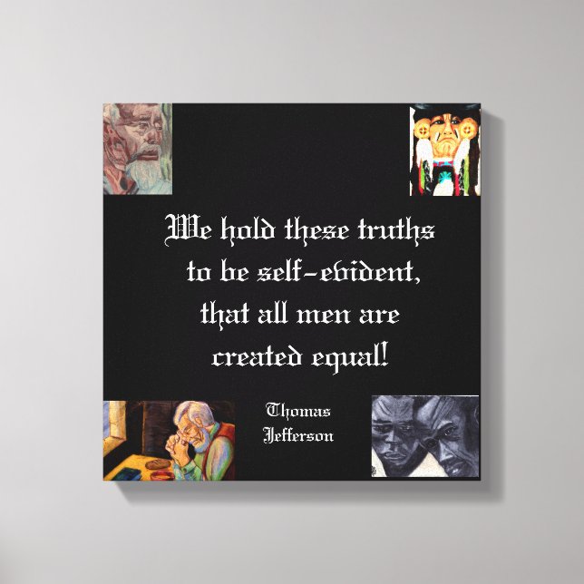 ALL MEN ARE EQUAL  LEINWANDDRUCK (Vorderseite)