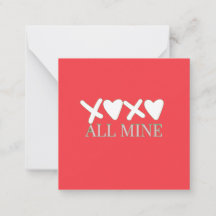 ALL MINE XOXO Valentins-Shirt - Minimalistisches L