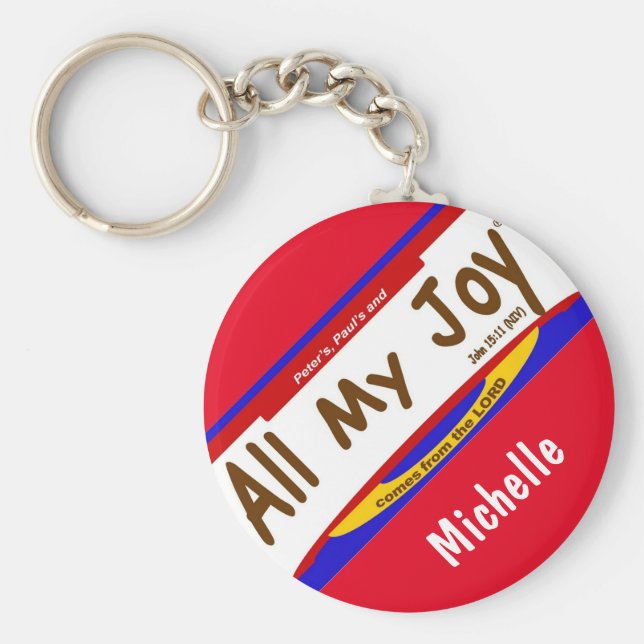 All My Joy Christlich Schlüsselanhänger (2.25") (Vorne)