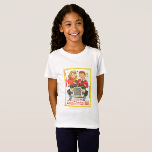 "All My Liebe" Retro Cat Girl's Valentine T - Shir T-Shirt