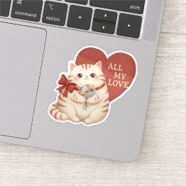 All My Love Tabby Cat Aufkleber