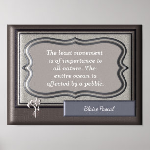 All Nature ~Blaise Pascal Zitat - Drucken Poster