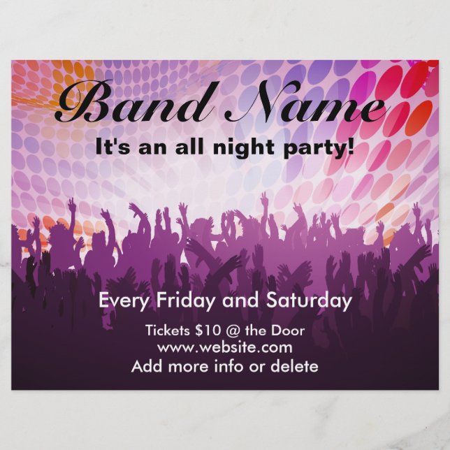 All Night PartyConcert Flyer (Vorne)