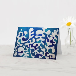 All Occasion Blue Abstract Greeting Card Karte