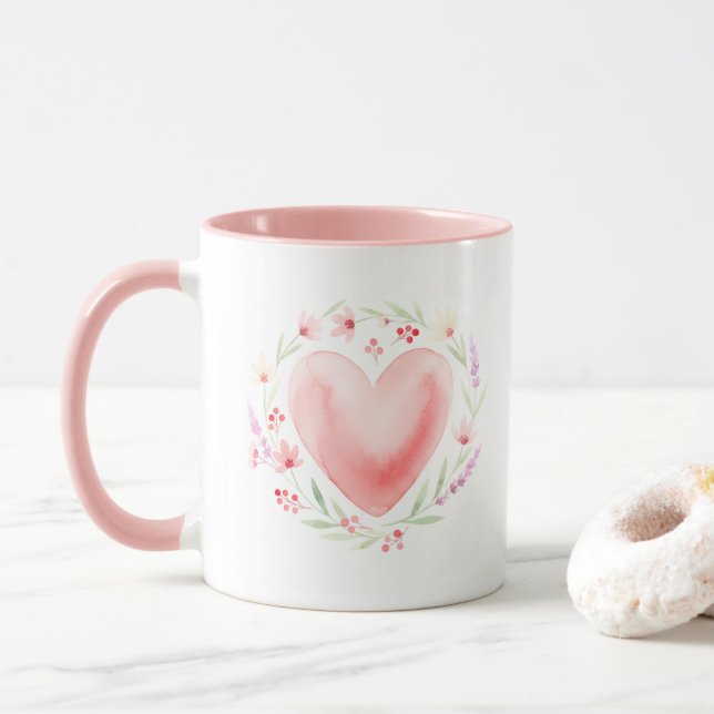 All of Me Loves You Personalized Valentine Mug (Avec donut)