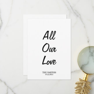 All Our Love Dankeskarten - Einseitig für Notizen