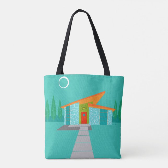 All-over-Drucktasche für Cartoon im Weltraumalter Tasche (Rückseite)