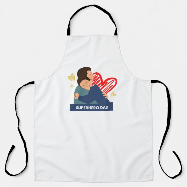 All-Over Print Apron for Dad Schürze (Vorderseite)