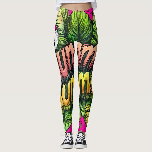 All-Over Print Leggings (Vorderseite)