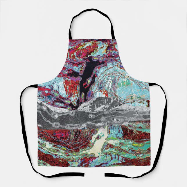 All‑Over Print Schürze – Strata Pulse (Vorderseite)