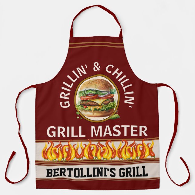 All-over-Print-Schürze von Grillin und Chillin Schürze (Vorderseite)