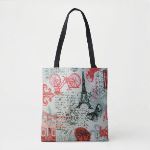 All-Over-Print-Tasche "Paris Style" Tasche