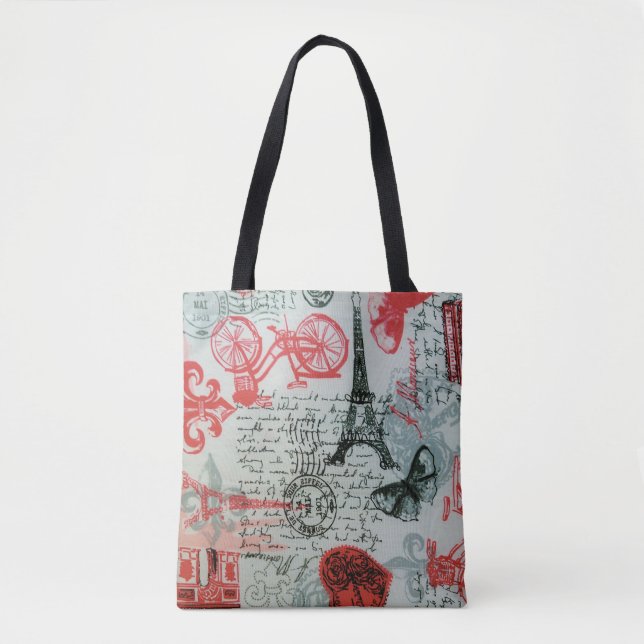 All-Over-Print-Tasche "Paris Style" Tasche (Vorderseite)
