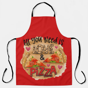 All-over Red Alles, was Sie brauchen Liebe Pizza K Schürze