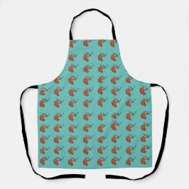 All-over Shrimp Print Schürze