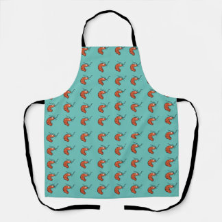 All-over Shrimp Print Schürze