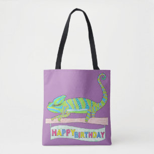 All-Over-Tasche - Geburtstag-Chamäleon (lila) Tasche